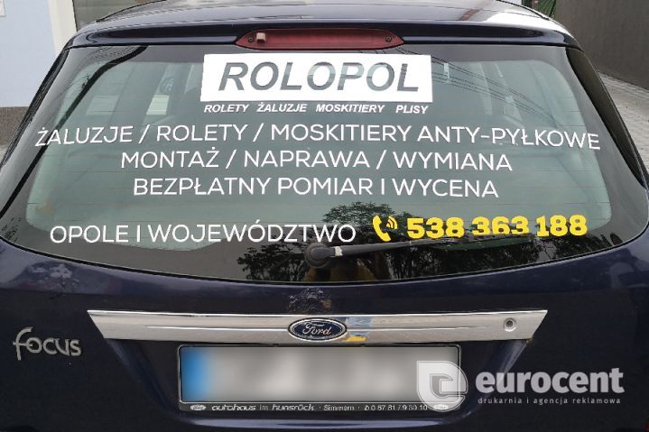 Oklejanie reklamowe folią samochodów w Opolu